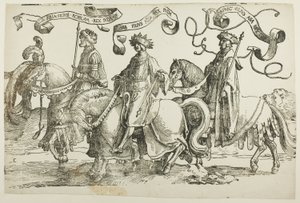 Abijasz, Asa, Jehosafat, tablica druga, z „Dwunastu królów Izraela” autorstwa Lucas van Leyden