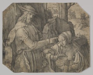 Chrystus ukazujący się św. Marii Magdalenie jako ogrodnik, 1519. autorstwa Lucas van Leyden