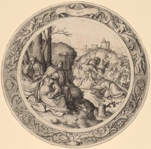 Chrystus niosący krzyż autorstwa Lucas van Leyden
