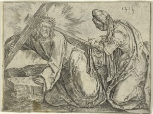 Chrystus niosący krzyż autorstwa Lucas van Leyden