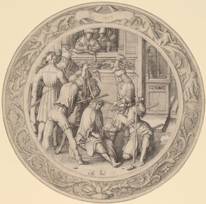 Chrystus ukoronowany cierniem autorstwa Lucas van Leyden