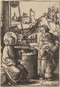 Chrystus i Niewiasta Samarii autorstwa Lucas van Leyden