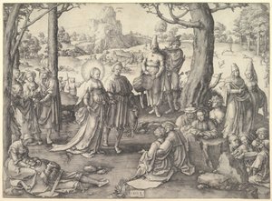 Taniec świętej Marii Magdaleny autorstwa Lucas van Leyden