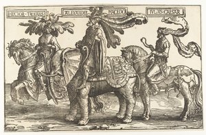 Bohaterowie Hektor Troi, Aleksander Wielki i Juliusz Cezar Dziewięciu Bohaterów (tytuł serii)