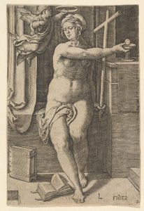 Faith Fides, z serii Siedem cnót, 1530. autorstwa Lucas van Leyden