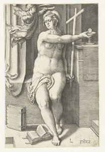 Uważać Fides (tytuł na obiekcie) Siedem cnót (tytuł serii) autorstwa Lucas van Leyden