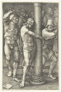 Plaga Chrystusa Mała Pasja (tytuł serii) autorstwa Lucas van Leyden