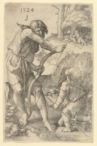 Lamech i Kain, 1524. autorstwa Lucas van Leyden