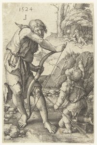 Lamech i Kain autorstwa Lucas van Leyden