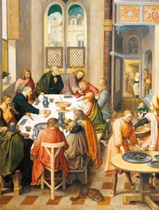 Ostatnia Wieczerza, autor Lucas van Leyden (ok. 1494-1533) autorstwa Lucas van Leyden