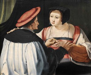 Narzeczony Narzeczony, c. 1525. autorstwa Lucas van Leyden