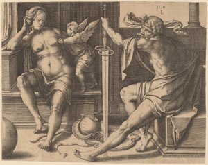 Mars, Wenus i Kupidyn autorstwa Lucas van Leyden