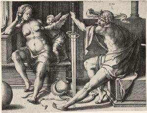 Mars, Wenus i Kupidyn autorstwa Lucas van Leyden