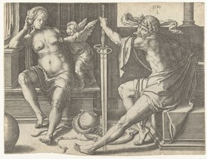Mars, Wenus w Kupidyna autorstwa Lucas van Leyden