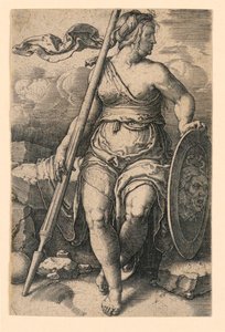 Pallas Atena (Minerwa) autorstwa Lucas van Leyden