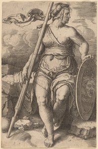 Pallas Atene autorstwa Lucas van Leyden