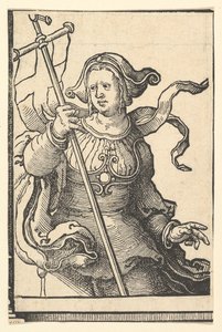 Sybilla frygijska, z serii Sybille, ca. 1530. autorstwa Lucas van Leyden