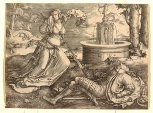 Pyramus i Thisbe autorstwa Lucas van Leyden
