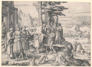 Powrót syna marnotrawnego autorstwa Lucas van Leyden