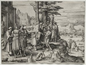 Powrót syna marnotrawnego, c. 1510. autorstwa Lucas van Leyden