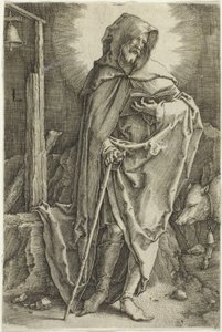 Święty Antoni autorstwa Lucas van Leyden