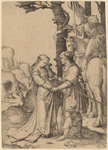 Święty Jerzy wyzwala księżniczkę autorstwa Lucas van Leyden