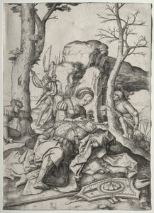 Samson i Dalila, c. 1507. autorstwa Lucas van Leyden