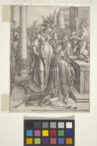 Bałwochwalstwo Salomona (grawerunek) autorstwa Lucas van Leyden