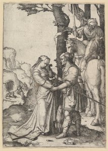 Św. Jerzy Wyzwalający Księżniczkę, ca. 1508. autorstwa Lucas van Leyden