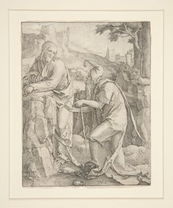 Kuszenie Chrystusa autorstwa Lucas van Leyden