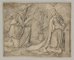 Zwiastowanie, ok. godz. 1516. autorstwa Lucas van Leyden