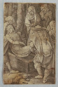 Złożenie do grobu, z „Pasji” autorstwa Lucas van Leyden