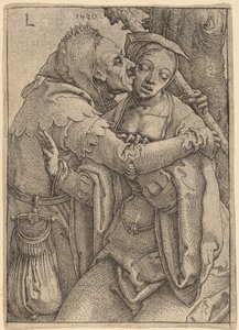 Głupiec i kobieta autorstwa Lucas van Leyden