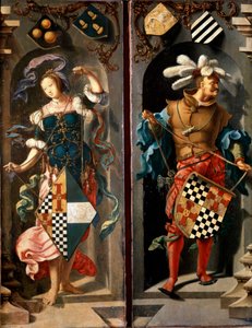 Uzdrowienie ślepca z Jerycha, panel boczny, 1531. autorstwa Lucas van Leyden
