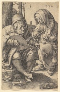 Muzycy, 1524. autorstwa Lucas van Leyden