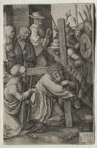 Pasja: Chrystus niosący krzyż autorstwa Lucas van Leyden