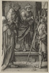 Męka: Chrystus przedstawiony ludowi autorstwa Lucas van Leyden