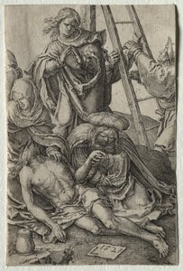 Pasja: Zejście z Krzyża, 1521. autorstwa Lucas van Leyden