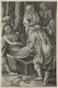 Pasja: pogrzeb Chrystusa autorstwa Lucas van Leyden