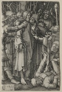 Pasja: Pojmanie Jezusa, 1521. autorstwa Lucas van Leyden