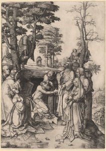 Wskrzeszenie Łazarza autorstwa Lucas van Leyden