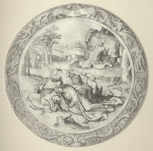 Okrągła pasja: Chrystus w Getsemani (Agonia w ogrodzie) autorstwa Lucas van Leyden