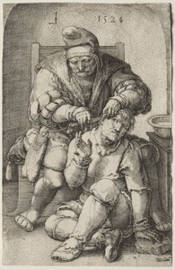 Chirurg, 1524. autorstwa Lucas van Leyden