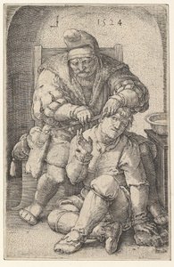 Chirurg, 1524. autorstwa Lucas van Leyden