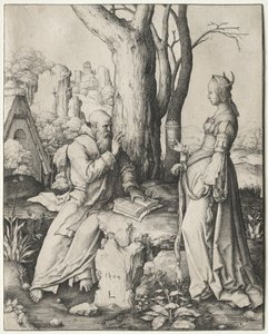 Kuszenie św. Antoniego, 1509. autorstwa Lucas van Leyden
