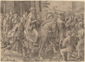 Triumf Mardocheusza autorstwa Lucas van Leyden