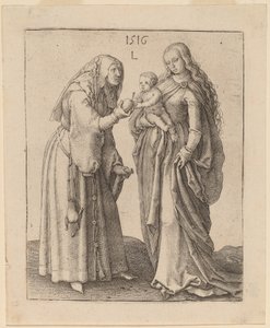 Dziewica i św. Anna autorstwa Lucas van Leyden