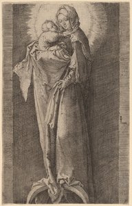 Dziewica w niszy autorstwa Lucas van Leyden