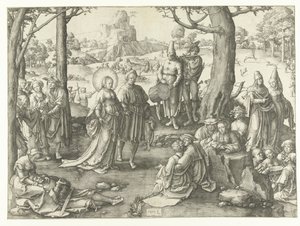 Doczesne życie Marii Magdaleny De dans van Maria Magdalena autorstwa Lucas van Leyden