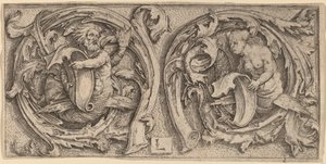 Tryton i syrena w wąsach autorstwa Lucas van Leyden